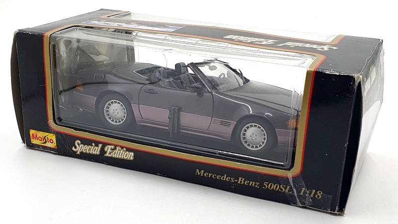 Maisto 1/18 Scale Diecast - 31801 Mercedes Benz 500SL 1989 - Purple