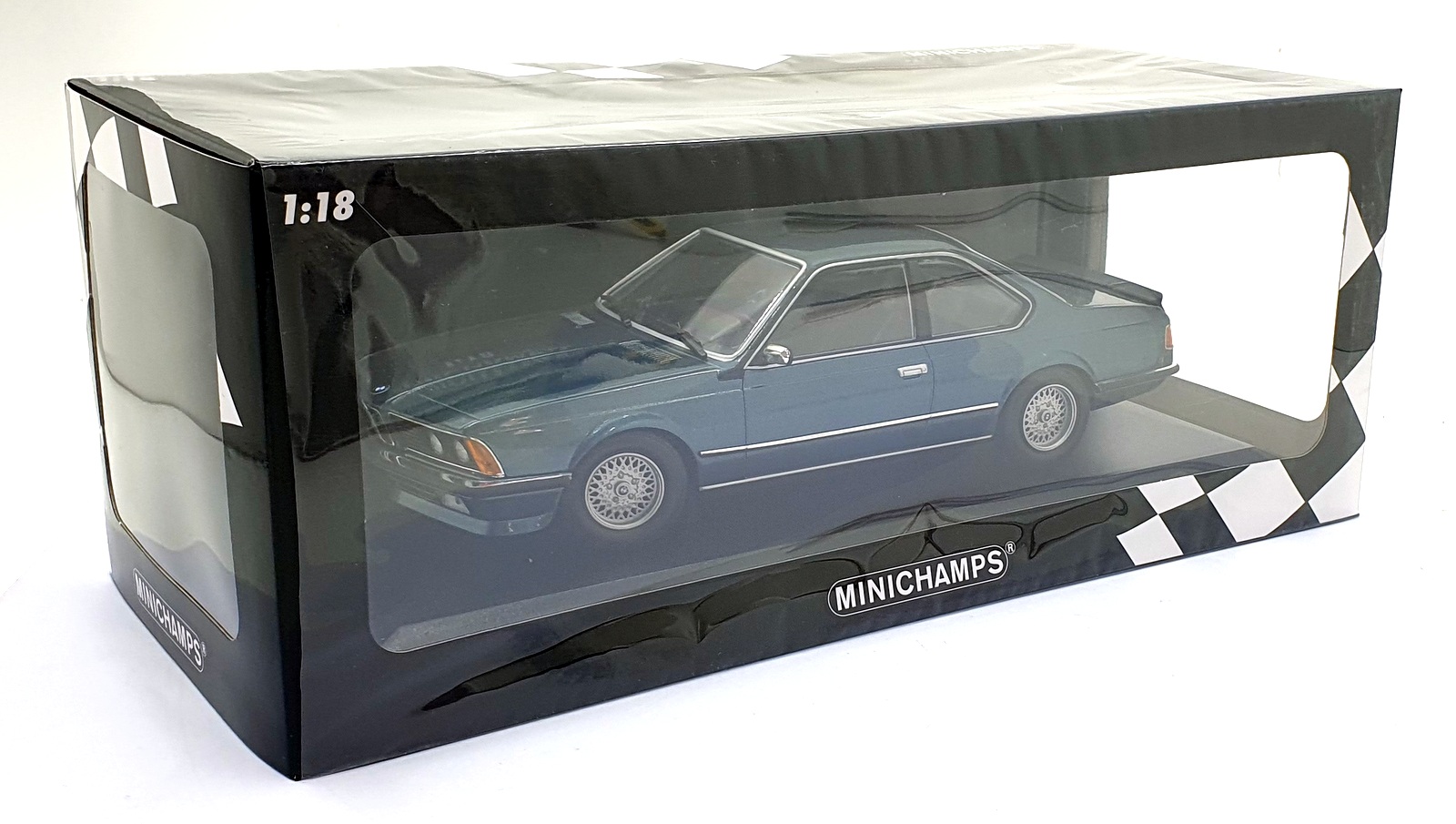 Minichamps 1/18 Scale Diecast 155 028108 - 1982 BMW 635 CSi - Met. Petrol