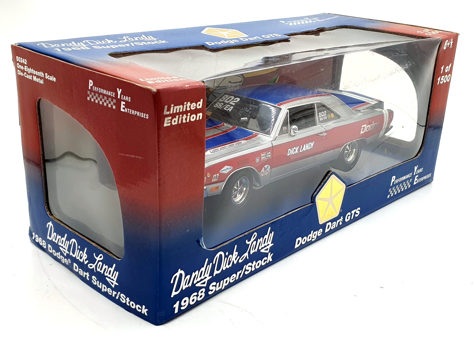 Ertl 1/18 Scale Diecast 50242 - 1968 Dodge Dart Superstock 802 SS