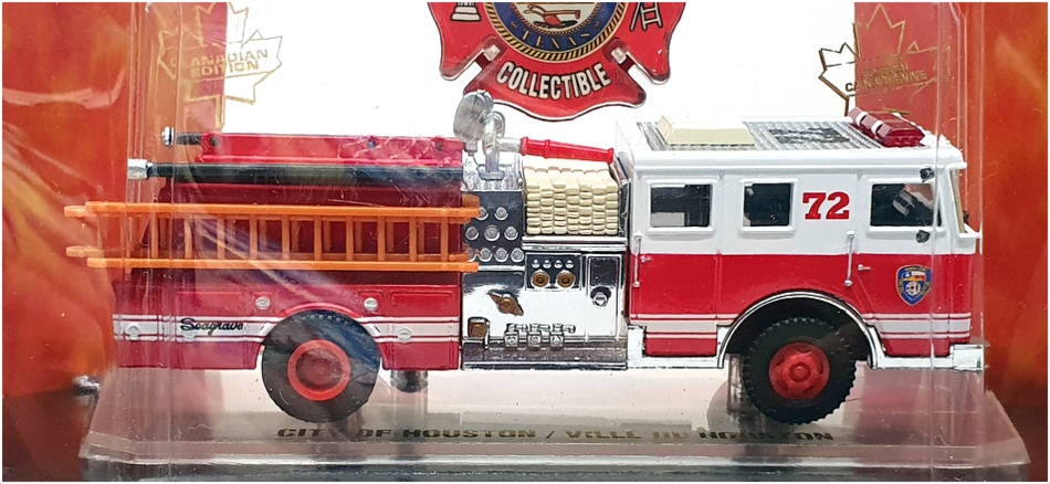 Code 3 1/64 Scale 02451 - Seagrave Fire Engine City Of Houston - Red/White 