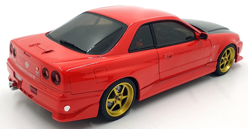 Greenlight 1/18 Scale 19052 -1999 Nissan Skyline GT-R R34 - Red Working LED