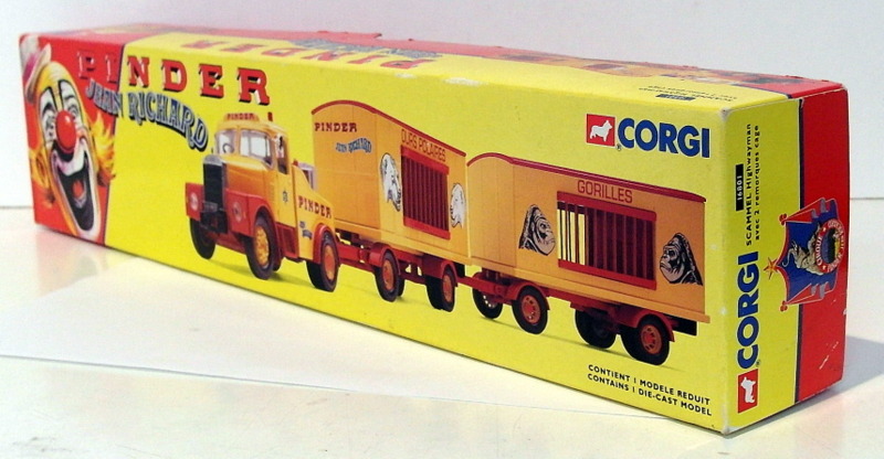 Corgi 1/50 Scale Diecast 16801 - Scammell Highwayman & 2 Cage Trailers - Pinder