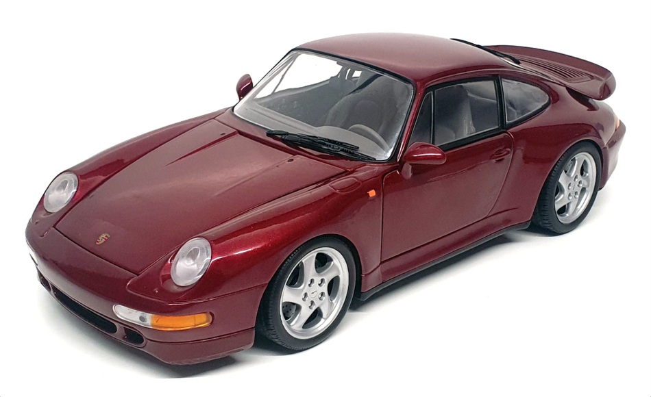 UT Models 1/18 Scale Diecast 28723B - Porsche 911 Turbo - Burgundy