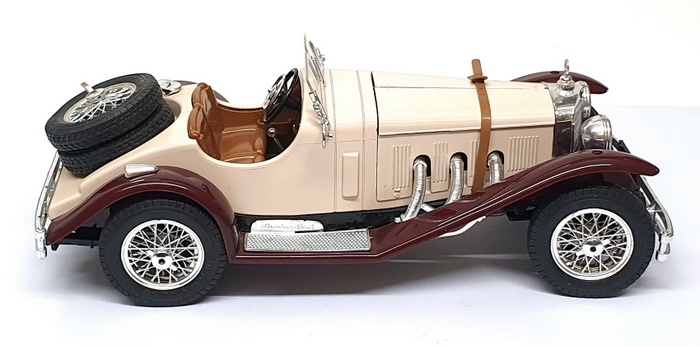 Burago 1/18 Scale 25625Q - Mercedes Benz SSK - Beige/Maroon
