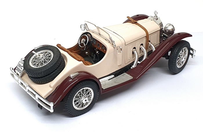 Burago 1/18 Scale 25625Q - Mercedes Benz SSK - Beige/Maroon