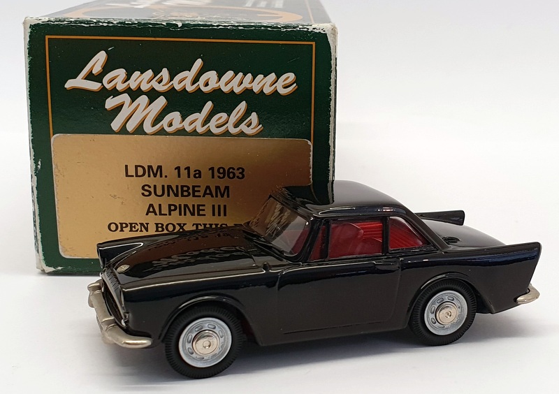 Lansdowne Models 1/43 Scale LDM11A 1963 Sunbeam Alpine III Black - Light