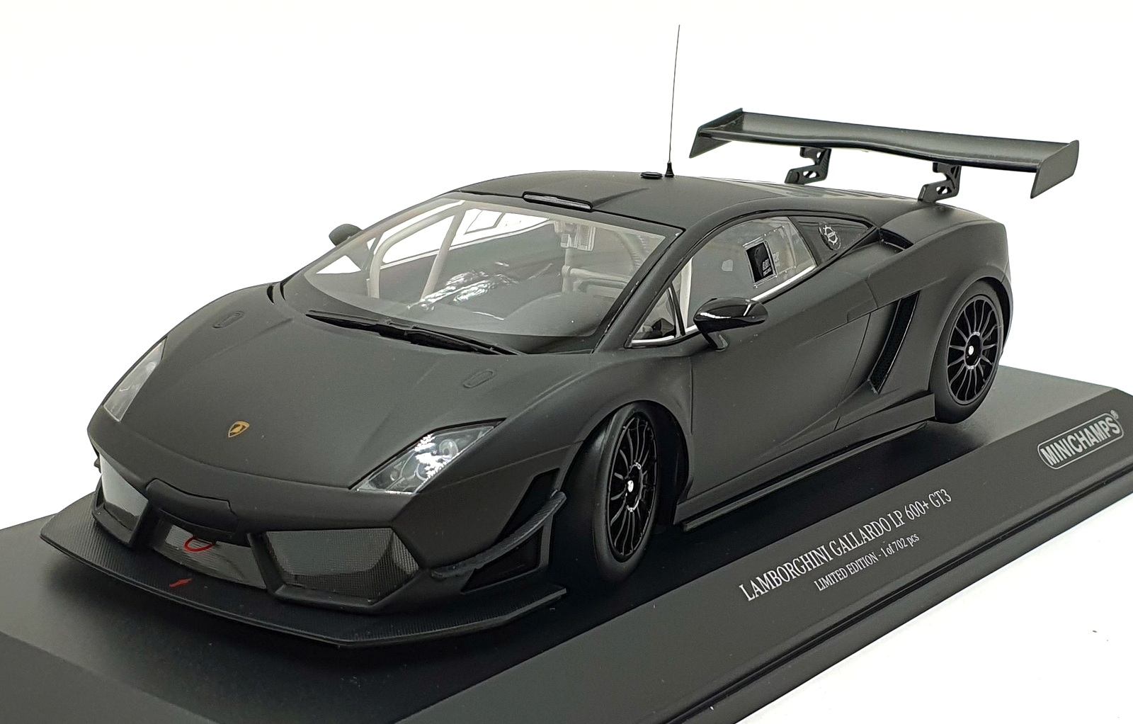 Minichamps 1/18 Scale - 151 111100 Lamborghini Gallardo LP600 GT3 - Matt Black Minichamps 1/18 Scale - 151 111100 Lamborghini Gallardo LP600 GT3 - Matt Black