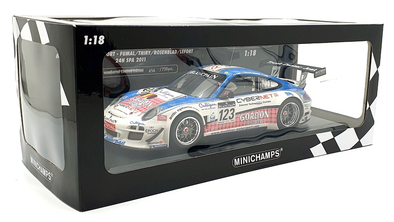 Porsche 911 GT3R 24H Spa 2011 – Minichamps 1/18 – Occasion Comme Neuve