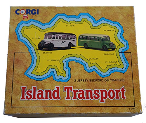 Corgi 1/50 Scale Bus Set 97741 - 2 Jersey Bedford OB Coaches - Island Transp.