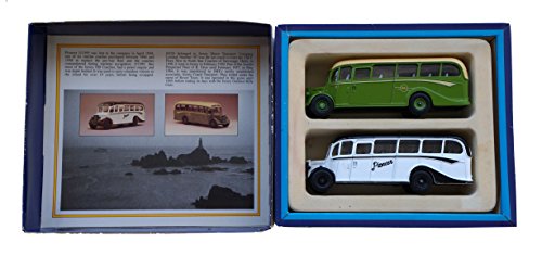 Corgi 1/50 Scale Bus Set 97741 - 2 Jersey Bedford OB Coaches - Island Transp.