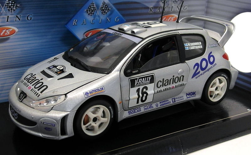 カスタム品　1/18 ソリド　プジョー206 WRC 2000ツール・ド・コルス Solido 1/18 Scale 202991/02 - Peugeot 206 #16 WRC Tour De Corse