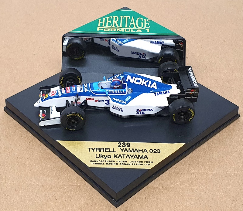 Onyx 1/43 Scale 239 - F1 Tyrrell Yamaha 023 #3 Ukyo Katayama - Blue/White Onyx 1/43 Scale 239 - F1 Tyrrell Yamaha 023 #3 Ukyo Katayama - Blue/White