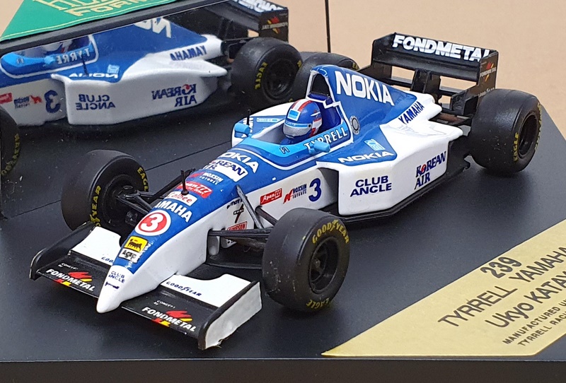 Onyx 1/43 Scale 239 - F1 Tyrrell Yamaha 023 #3 Ukyo Katayama - Blue/White Onyx 1/43 Scale 239 - F1 Tyrrell Yamaha 023 #3 Ukyo Katayama - Blue/White