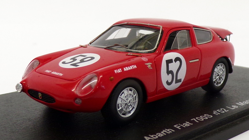 Spark Models 1/43 Scale S1322 - Abarth Fiat 700S - #52 Le Mans 1962