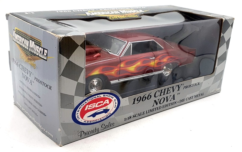 Ertl 1/18 Scale Diecast 29276P - 1966 Chevy Prostock Nova - Red