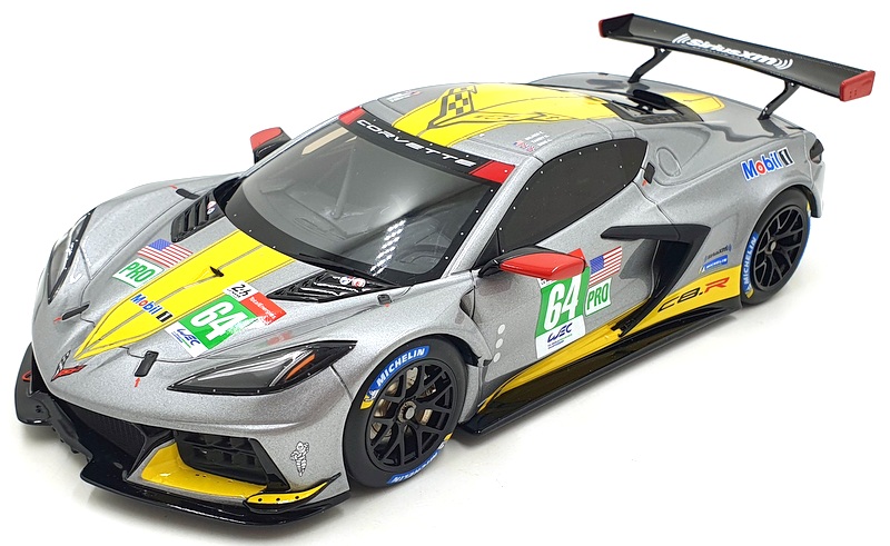 GT Spirit 1/18 Scale Resin GT879 - Corvette C8 R LM 2021 #64 - Grey