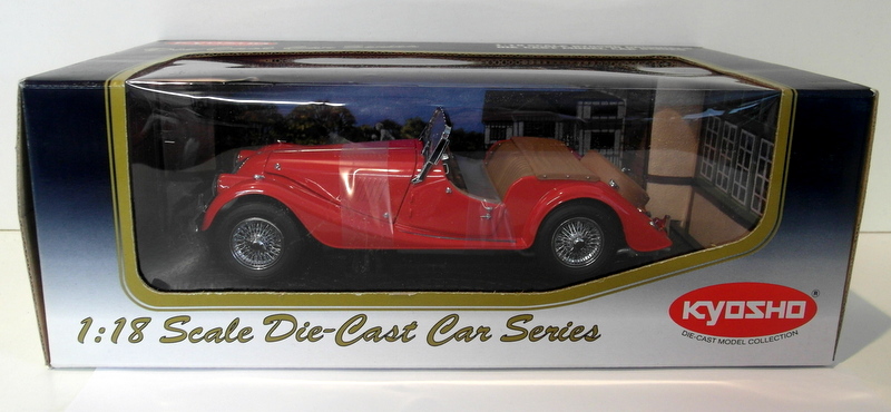Kyosho 1/18 Scale Diecast - 08112R Morgan Plus 4 Super Sports red
