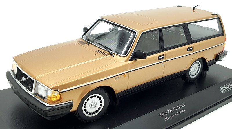 Minichamps 1/18 Scale Diecast 155 171415 - Volvo 240 GL Break 1986 - Gold