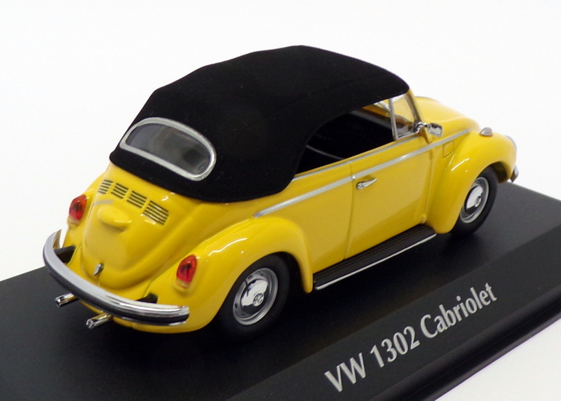 Maxichamps 1/43 Scale 940 055030 - 1970 VW 1302 Cabriolet - Yellow