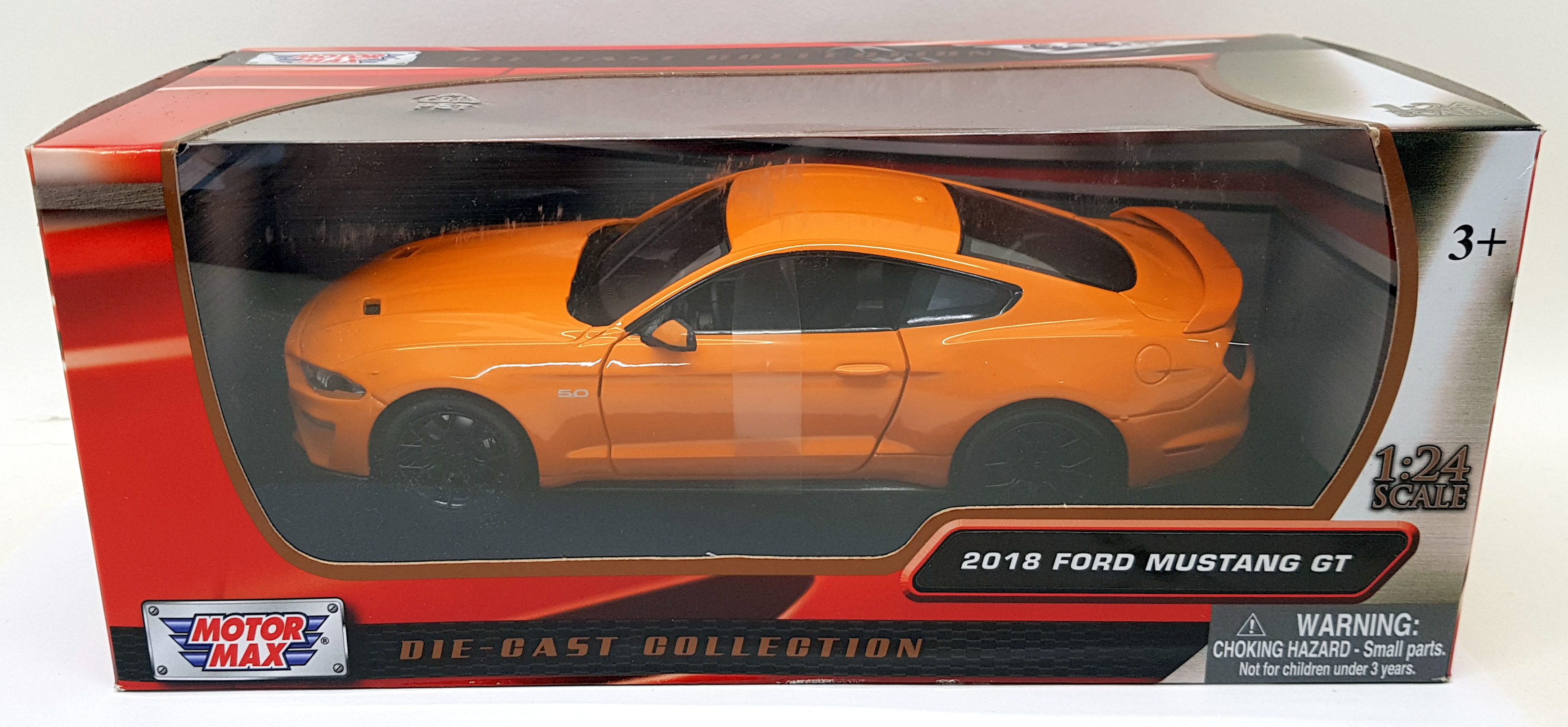 Motormax 1/24 Scale Model Car 79352 - 2018 Ford Mustang GT - Orange | eBay
