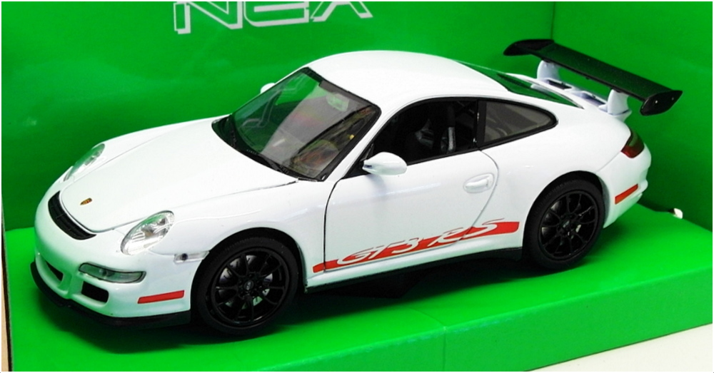Welly 1/24-27 Scale Model Car 22495W - 1997 Porsche 911 GT3 RS - White