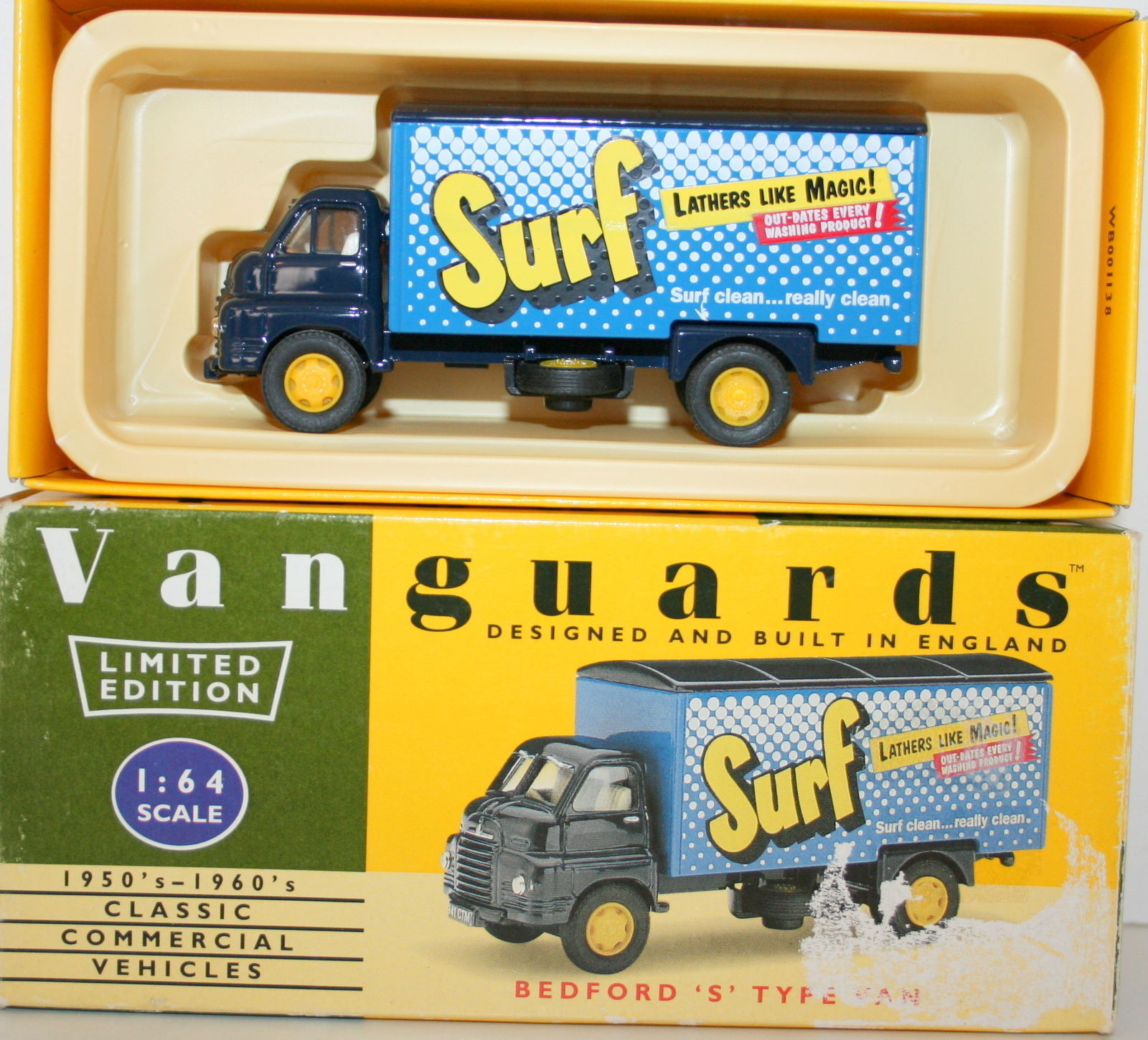 VANGUARDS 1/64 VA8002 BEDFORD S TYPE VAN SURF