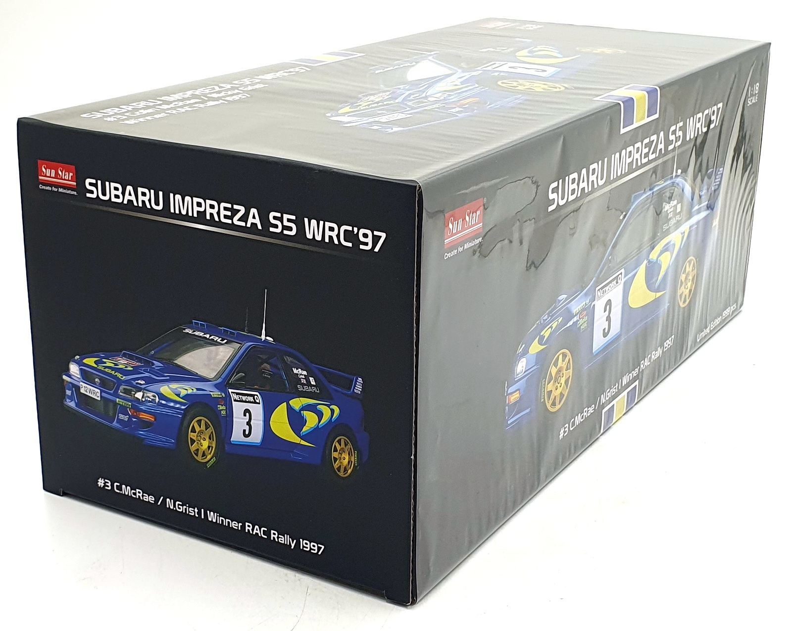 Sun Star 1/18 Diecast 5781 - Subaru Imprezza S5 WRC'97 #3 1st RAC Rally 1997 Sun Star 1/18 Diecast 5781 - Subaru Imprezza S5 WRC'97 #3 1st RAC Rally 1997