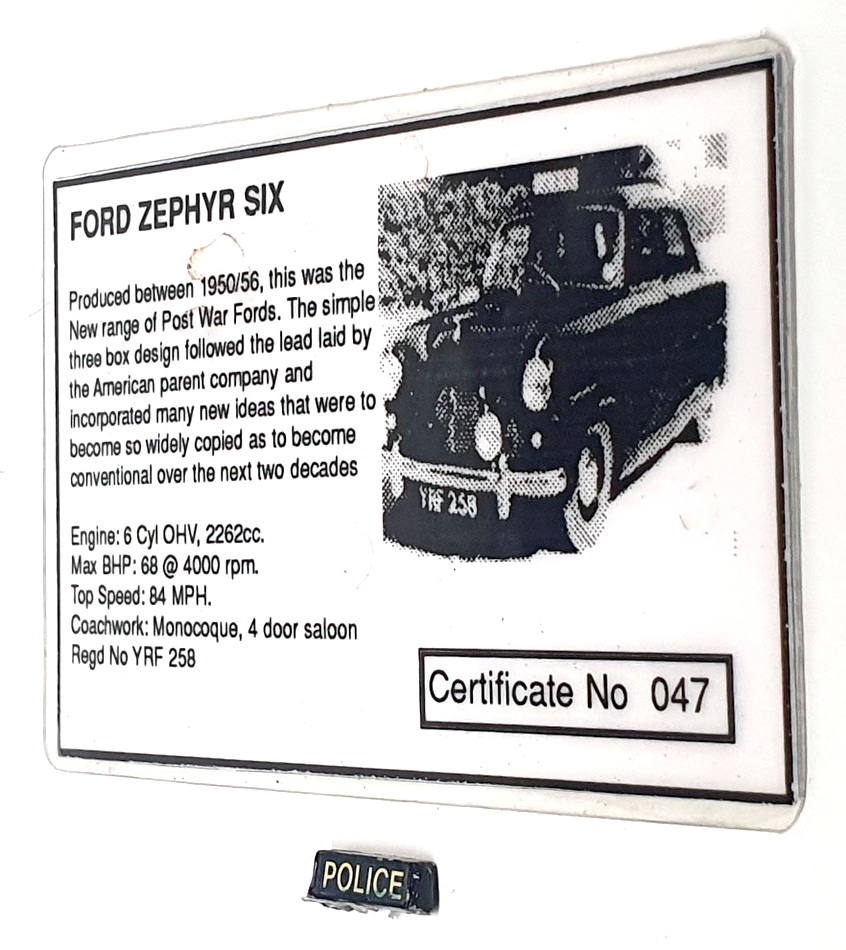 Crossway Models 1/43 Scale JM01 - Ford Zephyr 6 Staffordshire Police - Black