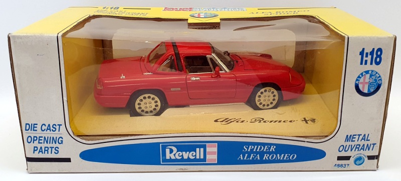 Jouef 1/18 Scale Diecast - 48837 Alfa Romeo Spider Closed Red