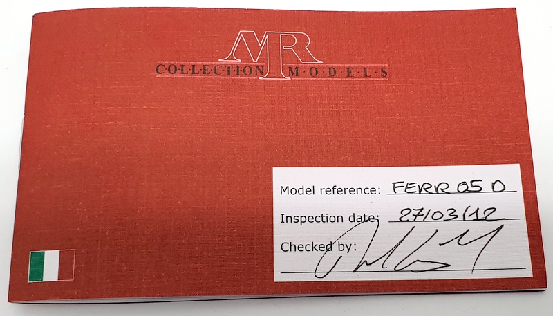 M.R. Collection Models 1/18 Scale Model Car MXFE05D - Ferrari 458 GT2 Test Car