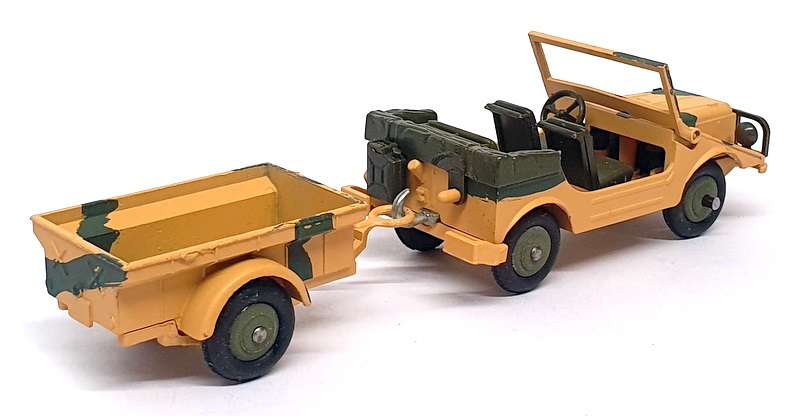 Solido 1/43 Scale Diecast 213 - Army Jeep & Trailer - Khaki