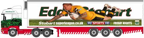 Oxford Diecast 1/76 Scale SHL13FR Scania Stobart Super League Castleford Tigers