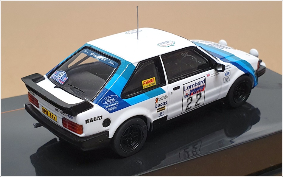 Ixo 1/43 Scale RAC376ALQ - Ford Escort MKIII RS 1600i #22 RAC Rally 1983