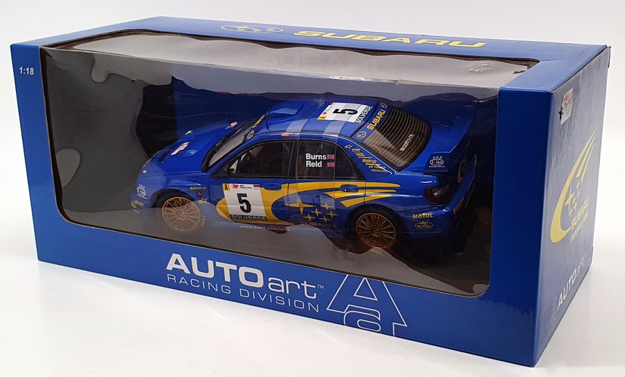 AutoArt 1/18 Scale diecast  80191 Subaru Impreza WRC 2001 Burns Reid Portugal