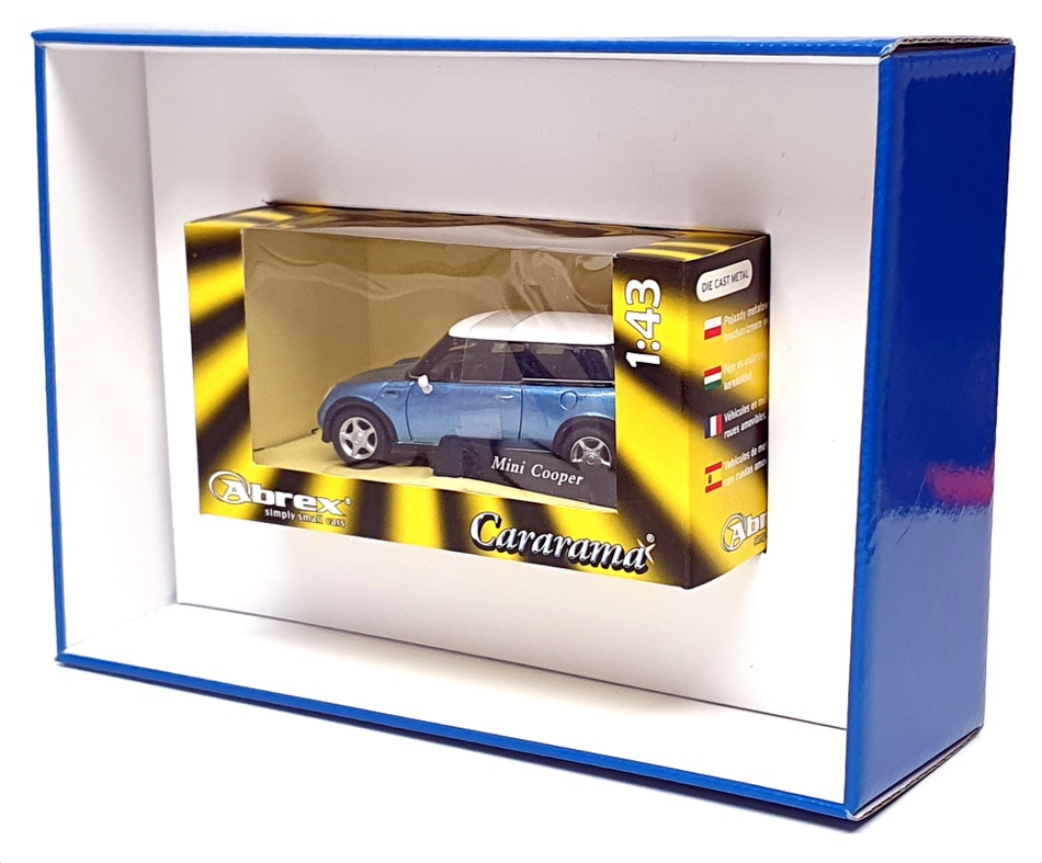 Cararama Atos 1/43 Scale 143nd - Mini Cooper - Met Blue/White