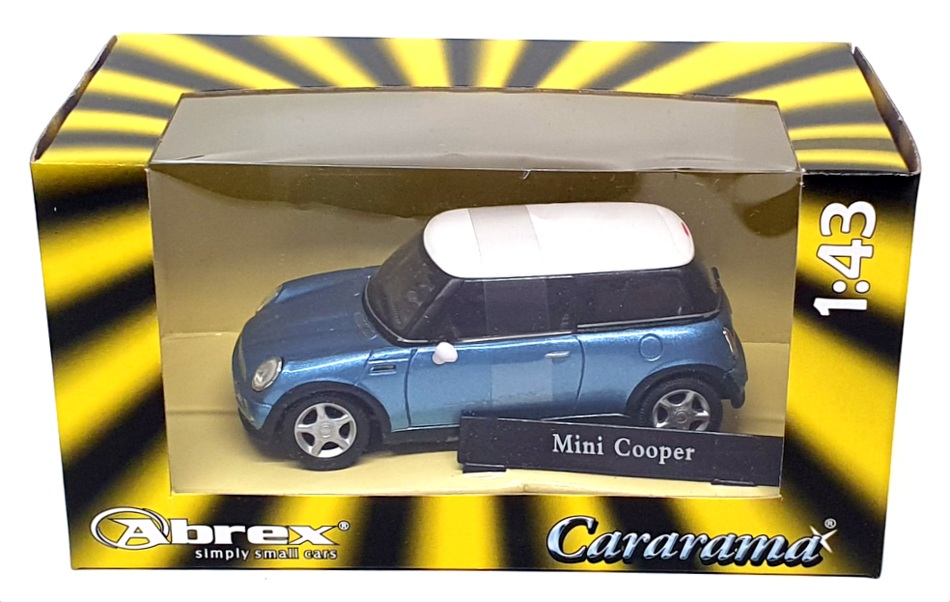 Cararama Atos 1/43 Scale 143nd - Mini Cooper - Met Blue/White