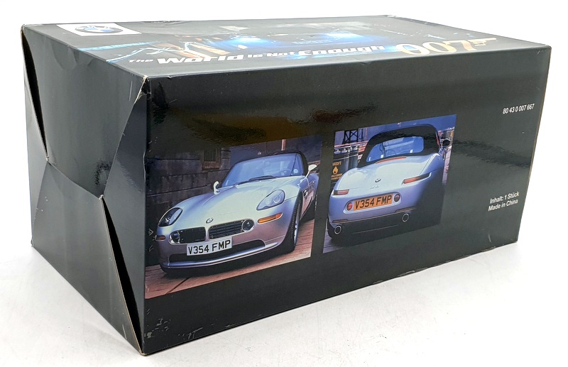 Miniature Kyosho 1/18 – BMW Z8 James Bond 007 TWINE – Argent – Diecast