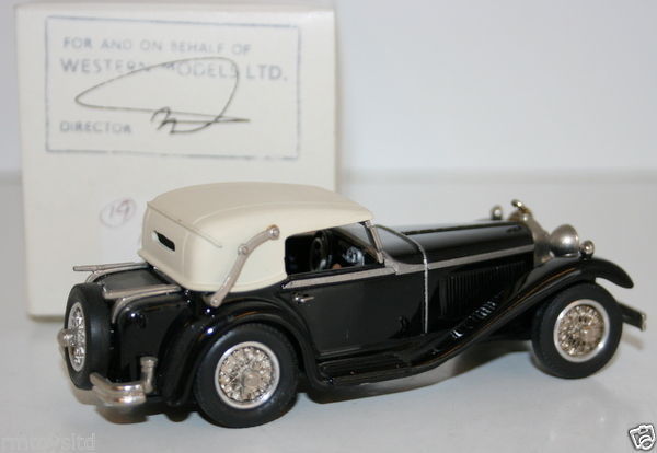 WESTERN MODELS MIKE STEPHENS 1st PROTOTYPE - PLUMBIES - 1936 MERCEDES SS - BLACK