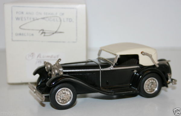 WESTERN MODELS MIKE STEPHENS 1st PROTOTYPE - PLUMBIES - 1936 MERCEDES SS - BLACK