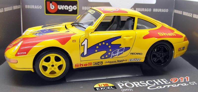 Burago 1/18 Scale Diecast 3360 Porsche 911 Carrera GT 1993