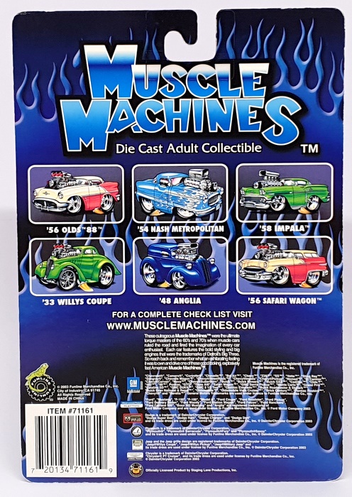 Muscle Machines 1/64 Scale 71161 03-05 - 1956 Pontiac Safari Wagon - Green Muscle Machines 1/64 Scale 71161 03-05 - 1956 Pontiac Safari Wagon - Green
