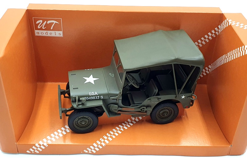 UT Models 1/18 Scale Diecast 180 149002 - Willy's Jeep With Canvas
