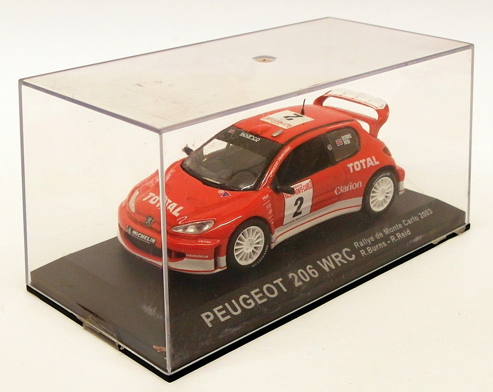 Altaya 1/43 Scale AL01419B - Peugeot 206 WRC - Monte Carlo Rally 2003 Altaya 1/43 Scale AL01419B - Peugeot 206 WRC - Monte Carlo Rally 2003