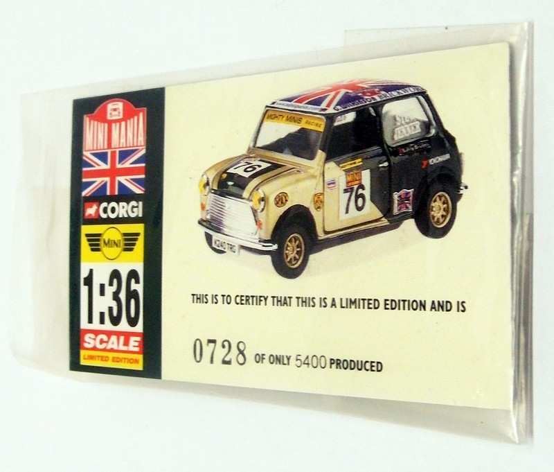 Corgi 1/36 Scale 04437 - Austin Mini Mighty Minis Racing Stewart/Jenner