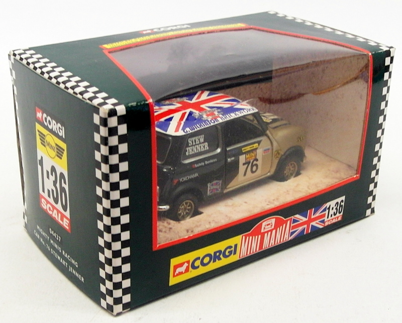 Corgi 1/36 Scale 04437 - Austin Mini Mighty Minis Racing Stewart/Jenner