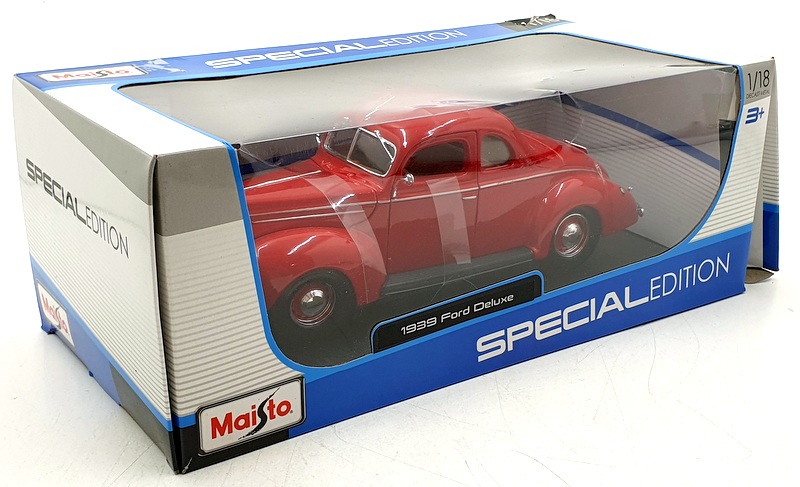 Maisto 1/18 Scale Diecast 31180 - 1939 Ford Deluxe - Red