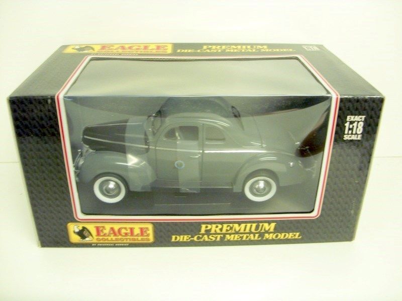 EAGLE RACE 1/18 3815 1940 FORD COUPE HIGHWAY PATROL CAR GREY