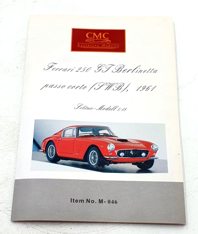 CMC 1/18 Scale Diecast DC17125R - Ferrari 250GT Berlinetta SWB