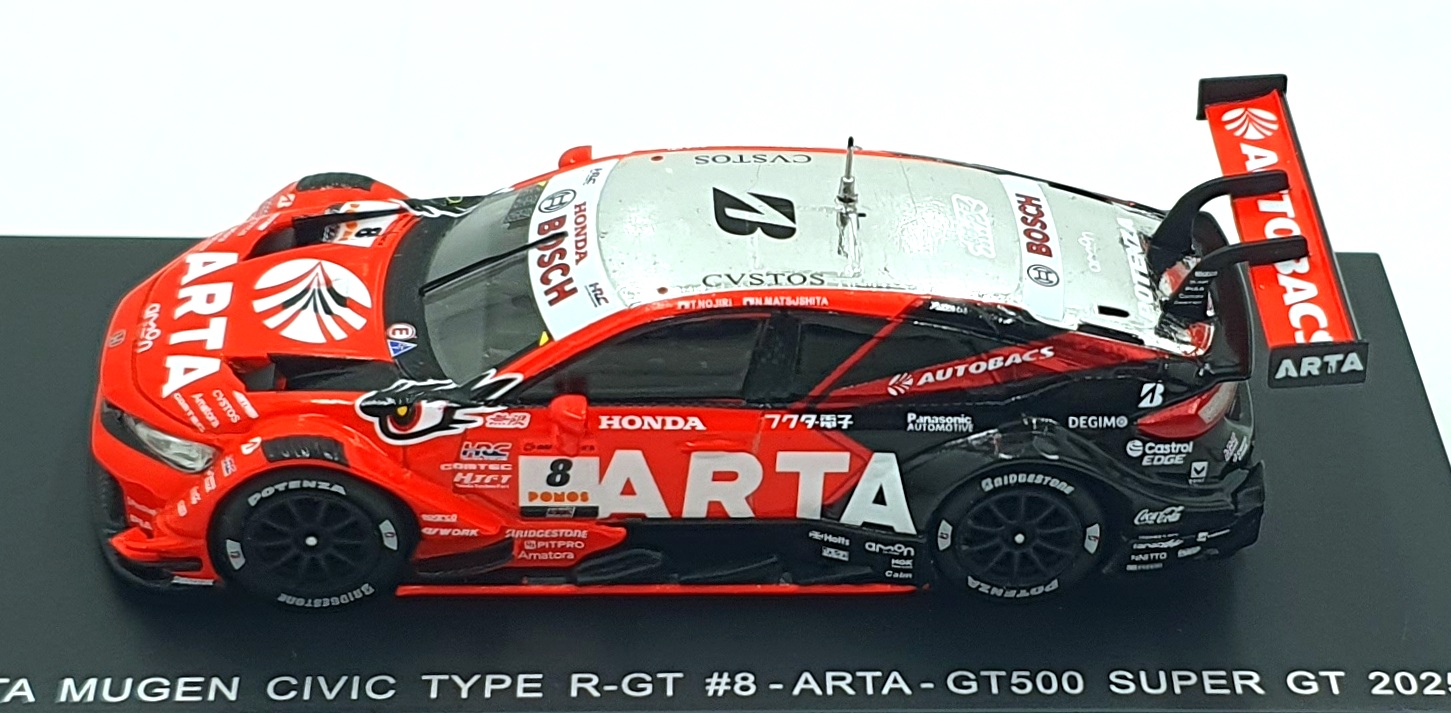 Spark Model 1/64 Scale 64SGT25008 - 2025 Honda Civic Type R-GT #8 GT500 Super GT Spark Model 1/64 Scale 64SGT25008 - 2025 Honda Civic Type R-GT #8 GT500 Super GT