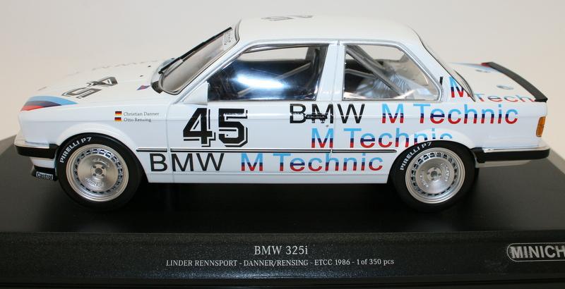 Minichamps 1/18 Diecast 155 862645 BMW 325i Linder Rennsport ETCC 1986